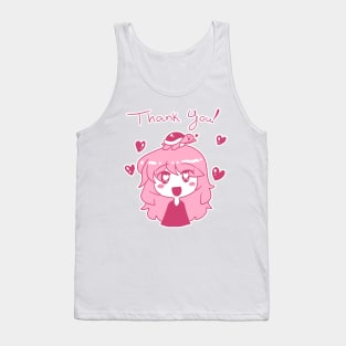 Thank You - Pink Turtle Girl Tank Top